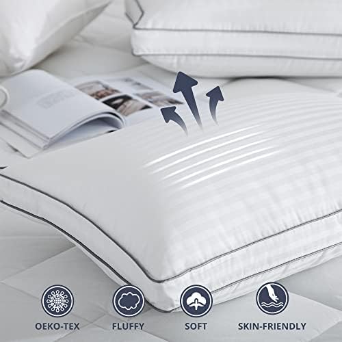 Deodar Yatak Uyku Yastıkları 2'li Paket Kabarık Aşağı Alternatif Otel Yan ve Arka Uyuyanlar için Yastıklar Yumuşak