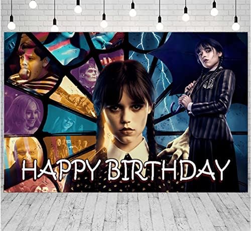 Çarşamba Addams Zemin Çocuklar Çarşamba Doğum Günü Partisi Süslemeleri Fotoğraf Arka Plan TV Gösterisi Posteri fotoğraf