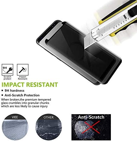 SURBUİD (2 Paket) Galaxy Note 9 Ekran Koruyucu Gizlilik Temperli Cam ,3D Kavisli Kenar [Tam Kapsama Alanı Değil] Kolay