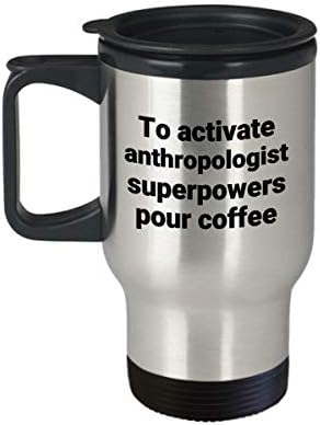Antropolog Seyahat Kupa-Termal Yalıtımlı Paslanmaz Çelik Antropoloji Süper Güçler Kahve Kupa Hediye