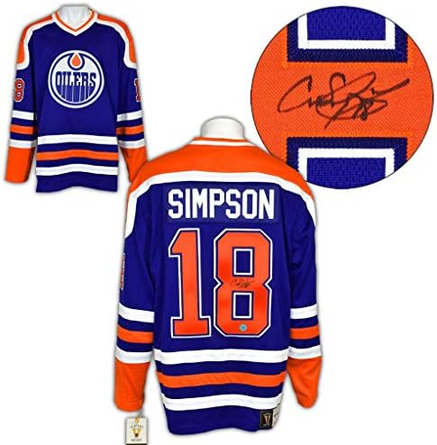 Craig Simpson Edmonton Oilers İmzalı Retro Fanatik Forması - İmzalı NHL Formaları