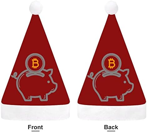 Bitcoin kumbara Noel şapka toplu yetişkin şapka Noel şapka tatil Noel parti malzemeleri için
