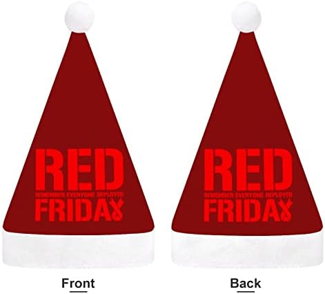R. E. D Hatırlıyorum Herkes Konuşlandırılmış Kırmızı Cuma Noel Şapka Santa Şapka Komik Noel Şapka Tatil parti şapkaları