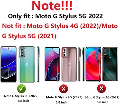Moto G Stylus 5G 2022 Kılıfı için, HD Ekran Koruyuculu Motorola G Stylus 5G 2022 Kılıfı, [Askeri Sınıf 16ft. Damla