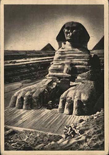 Büyük Sfenks Kahire, Mısır Orijinal Vintage Kartpostal 1959