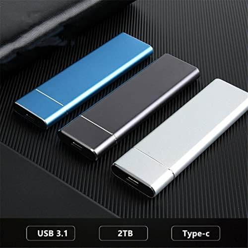 XDCHLK SSD harici sabit disk USB 3.1 Tip C 500 GB 1 TB 2 TB Taşınabilir Katı Hal Harici Sürücü (Renk: Gri, Boyut: