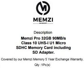 MEMZİ PRO 32 GB Sınıf 10 90 MB/s Micro SDHC Hafıza Kartı SD Adaptörü ile Polaroid Socialmatic için, su geçirmez, kompakt