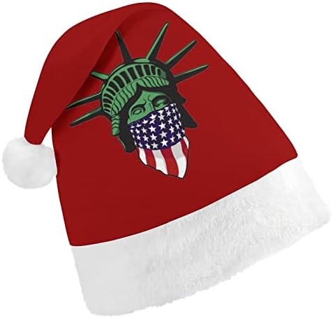 Özgürlük heykeli ABD Peluş Noel Şapka Yaramaz ve Güzel Noel baba şapkaları Peluş Ağız ve Konfor Astar noel dekorasyonları