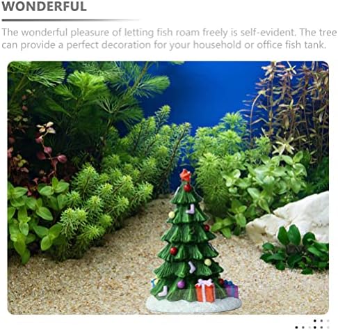 Ipetboom Sürüngen Dekor Noel Ağacı Akvaryum Süslemeleri Minyatür Reçine Mikro Peyzaj Süsler Tatil Balık Tankı Malzemeleri