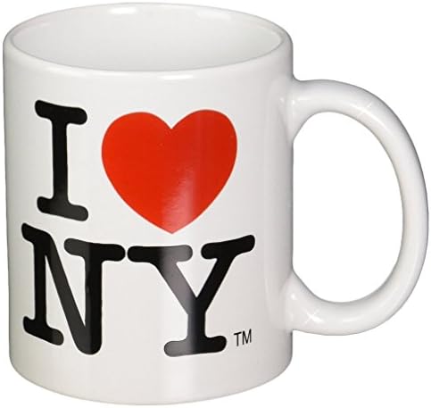 New York City Hediyelik Eşya Mağazasından NY Kupalarını Seviyorum - Beyaz Seramik 11 ons New York City Hediyelik Eşya