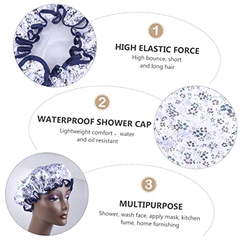 Healeved 2 adet Yüzme Kapaklar Salon Saç Kapaklar Duş Saç Sarar Kadınlar için Saç Duş Başlığı Şapkalar Kadınlar için
