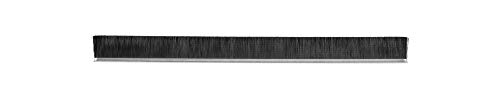 Tanis Fırça MB740484 Hafif Hizmet Tipi 5/16 Galvanizli Çelik Sırtlı Metal Arka Şerit Fırça, Anti-Statik Siyah Naylon
