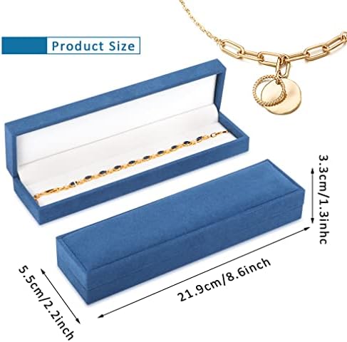 ıSuperb 2 adet Kadife Yüzük Kutusu Önerisi Nişan Yüzüğü Kutuları Premium Takı Hediye Kutusu Mavi Yüzük Kutusu Düğün