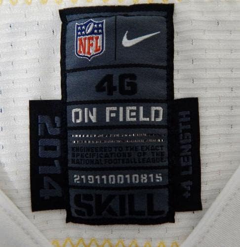 2014 Pittsburgh Steelers Snow 71 Oyunu Yayınlandı Beyaz Forma 46 DP21169 - İmzasız NFL Oyunu Kullanılmış Formalar