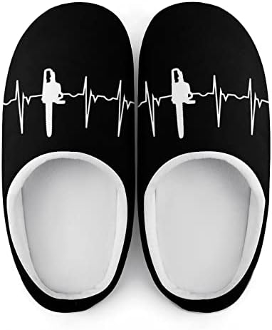 Testere Kalp Atışı kadın Pamuk ev terlikleri Hafif Kaymaz Ayakkabı Kauçuk Alt Taban Kapalı/Açık için
