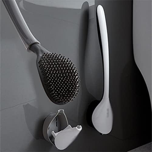 CDYD Silikon Tuvalet Fırçası ve Braketi Kompakt Duvara Monte Punch-Ücretsiz Temizleme Kiti Temizleme Aracı Aksesuarları