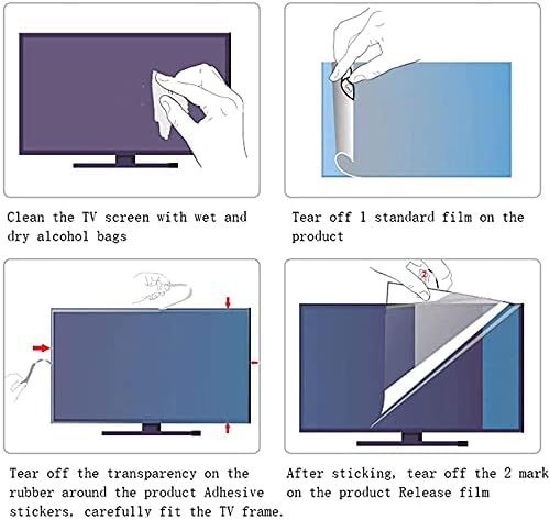 KFJZGZZ TV ekran koruyucu Anti mavi ışık parlama önleyici filtre Filmi göz yorgunluğunu gidermek için LCD LED