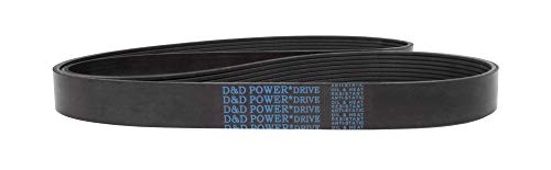 D & D PowerDrive 6PK2200 Metrik Standart Yedek Kayış, 87,55 Uzunluk, 0,86 Genişlik