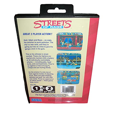 Aditi Sokaklar Rage 1-ABD Kapak ile Kutu ve Manuel MD oyunları kart Genesis Sega Megadrive Video Oyun Konsolu 16 bitlik