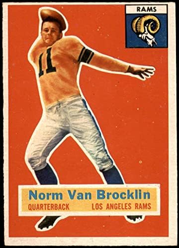 1956 Topps 6 Norm Van Brocklin Los Angeles Koçları (Futbol Kartı) ESKİ Koç Oregon