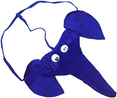 Mavi fil G-string erkek sıcak karikatür fil desen erkek iç çamaşırı T-geri