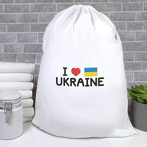 Azeeda 'Ukrayna'yı Seviyorum' Çamaşır/Yıkama/Saklama Çantası (LB00021412)