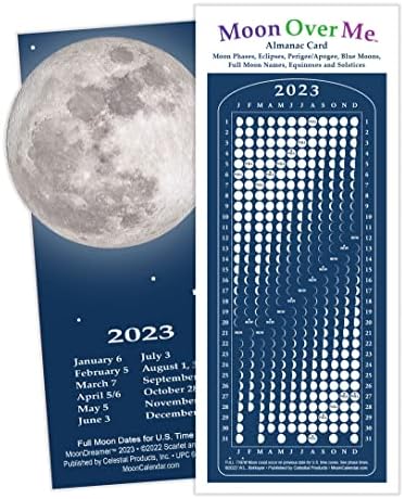 Ay Takvimi 2023 Mıknatıs MoonDreamer, 10 Set Pkg, 10 Manyetik Takvim Artı 10 Ay Üzerimde Almanak Bilgi Kartları
