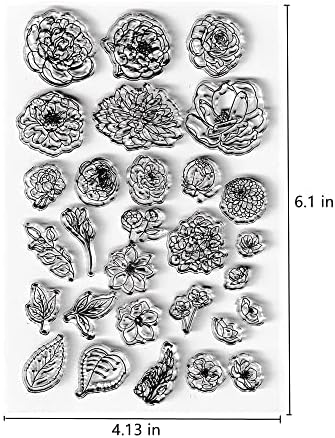 Bahar Şakayık çiçekleri Temizle Pullar Duygular ile silikon Damga Kartları, çiçekler Tatil kart yapımı dekorasyon