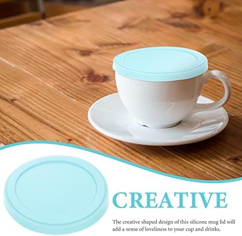 Luxshıny Seramik Kahve Fincanları silikon kap Kapağı 2 adet Kupa Bardak Kapağı Yuvarlak Silikon Kapaklar Sıcak İçecek