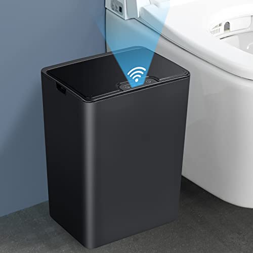 Anborry Banyo Otomatik çöp Tenekesi 3.5 Galon Fotoselli Hareket Sensörü Kapaklı Küçük Çöp Tenekesi Oturma Odası Yatak