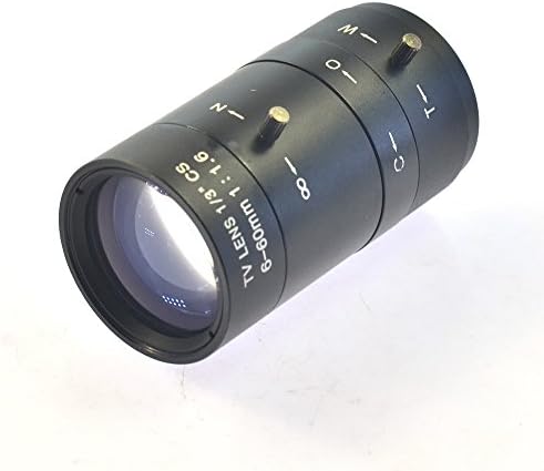 Inesun 6-60mm 1/3 CS Lens CCTV Lens IR F1.6 Manuel Zoom Manuel Irıs CCTV CCD Kamera