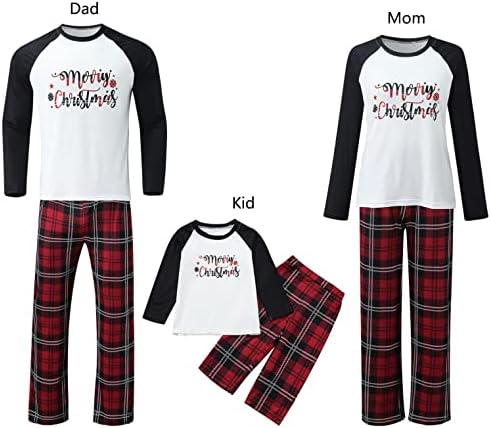 Noel Erkekler Baba Baskı Bluz Tops PJS Set Pantolon Aile Giyim Pijama aile pijamaları Noel Eşleştirme Setleri