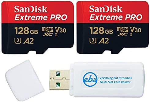 SanDisk 128GB Micro SDXC Extreme Pro Hafıza Kartı 2'li Paket GoPro Hero 8 Siyah, Max 360 Aksiyon Kamerası Sınıf 10
