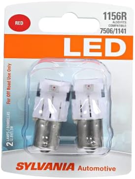SYLVANIA - 1156 LED Kırmızı Mini Ampul-Stop ve Stop Lambaları için İdeal Parlak LED Ampul (2 Ampul içerir)