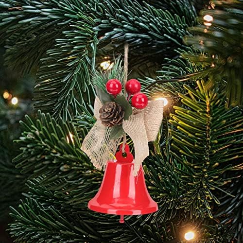 YARDWE Decoraciones para Salas De Casa Noel ağacı çanı Süsler: 2 adet Kırmızı Noel Çanları Asılı Süsleme Metal Noel