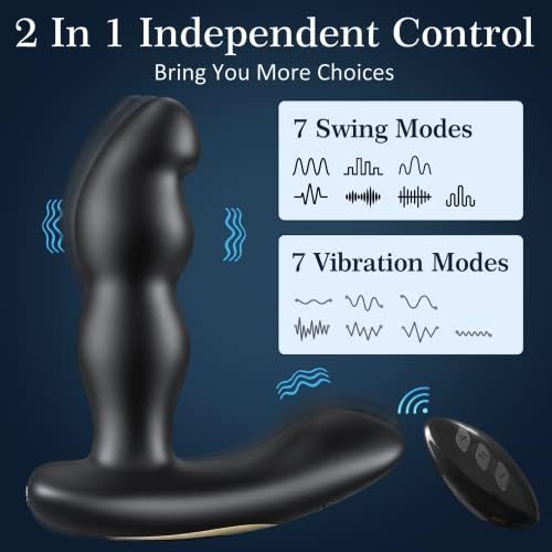 Anal Vibratör prostat masaj aleti, 360 ° Dönen g-spot Vibratör Uzaktan Kumanda ile, Anal Popo Fiş 7 Salıncak ve 7