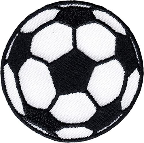 Futbol Topu - Beyaz ve Siyah - İşlemeli Demir on Patch