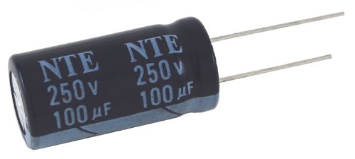 NTE Elektronik VHT220M250 Serisi VHT Alüminyum elektrolitik kondansatör, Radyal Kurşun, 105 Derece Maksimum Sıcaklık,