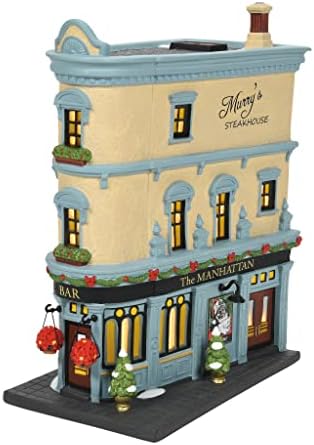 Bölüm 56 Şehir Köyünde Noel Manhattan Aydınlatmalı Bina, 8,35 inç, Çok Renkli