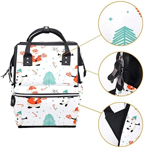 VBFOFBV Bebek bezi çantası Sırt Çantası, Çok Fonksiyonlu Taşınabilir Seyahat Çantaları Kadın Erkek, Kardan Adam Santa