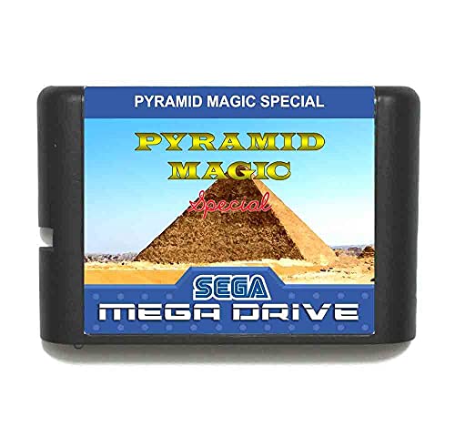 Classicgame Piramit Sihirli Özel MD 16 Bit Oyun Kartı İçin Sega Mega Sürücü Genesis (Siyah)