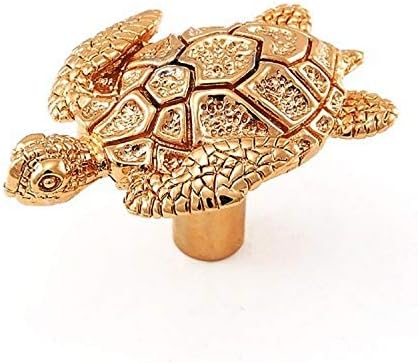 Vicenza Tasarımlar K1060 Pollino Kaplumbağa Topuzu, Büyük, Cilalı Altın