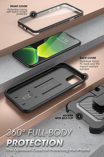 SUPCASE Unicorn Beetle Pro Serisi iPhone için Tasarlanmış Kılıf 11 6.1 İnç (2019 Sürümü), dahili Ekran Koruyucu Tam