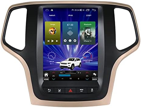 Android 10 Araba Stereo Radyo Tesla Tarzı Jeep Grand Cherokee 2014-2020 için Radyo Yükseltme, 10.4 IPS Dokunmatik