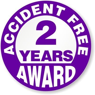 Kazasız 2 Yıl Ödül-Tam Renkli Baskılı - (boyut: 2 YUVARLAK renk: MOR/BEYAZ) - Baret, Kask, Pencereler, Duvarlar, Tamponlar,