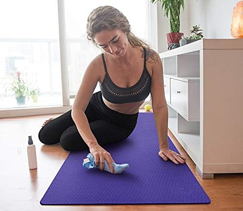 IUGA Yoga Mat Kaymaz Dokulu Yüzey Taşıma Kayışı ile Çevre Dostu Yoga Mat, Yoga, Pilates ve Fitness için Kalın Egzersiz