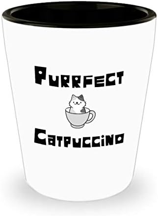 kedi kadehi-Purrfect Catpuccino white-kocama hediye