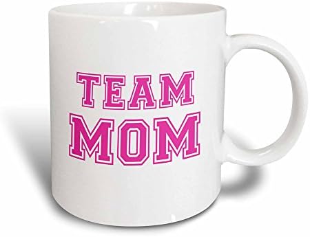 3dRose Team Mom-sıcak pembe girly retro sportif veya kolej sporları yazı tipi-hediyeler. - Kupalar (kupa_151265_1)