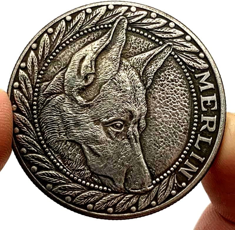 Kaçak Sikke Polis Köpeği Pirinç Eski Gümüş Madalya Sihirli Bakır Gümüş Sikke hatıra parası Zanaat Oyun Sikke