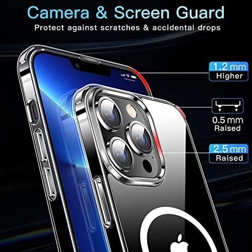 CASEKOO Manyetik Kılıf iPhone 13 Pro Max Telefon Kılıfı Temizle MagSafe ile Uyumlu Sarı Değil Koruma Darbeye Dayanıklı